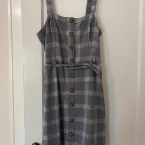 black and white pinafore abercrombie dress